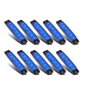Honrise Blauwe Kleur 10Pcs 12V 3.9 ''Led Rock Strip Lights Auto Exterieur Ondergloed Wiel Spatbordlicht Voor Alle Auto