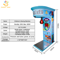Hochbelastbare Stahl-Universalstecker-Münzautomaten für englischsprachige, anpassbare Box-Arcade-Spielautomaten für Kinder im Vergnügungspark