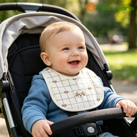 Bavoirs en coton pour nouveau-nés, imprimés sur mesure, absorbants, 100% coton, bavoirs pour bébés de haute qualité, tricotés, serviettes anti-bave pour nourrissons