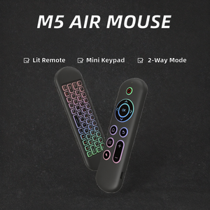 Nhà Máy Giá M5 Đen Không Khí Chuột Mini Bàn Phím Với Đèn Nền Mã Cố Định Chế Độ Kép (Bt 5.2 & 2.4G) Không Dây Điều Khiển Từ Xa - Product Image 2