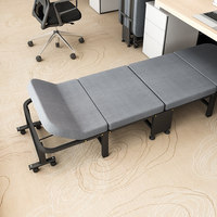 Lit pliant de bureau pour la sieste, usage individuel, cadre métallique, idéal pour la maison ou comme lit d'appoint hospitalier, lit pliant sieste.