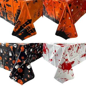Tovaglia Sottile 137x183cm per Halloween con Motivo Zucca, Decorazione per Feste, Tovaglia con Stampa Laser Teschio e Impronta <span class=keywords><strong>di</strong></span> <span class=keywords><strong>Sangue</strong></span> - Product Image 5