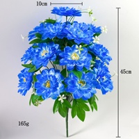Bouquet de 18 têtes de fleurs de lotus artificielles en soie, arrangement floral décoratif pour intérieur et extérieur, vente en gros