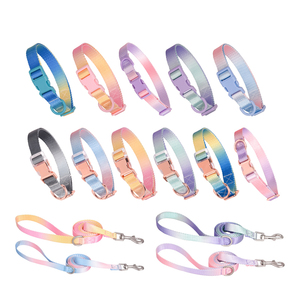 Dropshipping de gama alta Arco Iris personalizar moda Eco fuerte algodón resistente cachorro entrenamiento poliéster mascota perro gato <span class=keywords><strong>Collar</strong></span> - Product Image 5