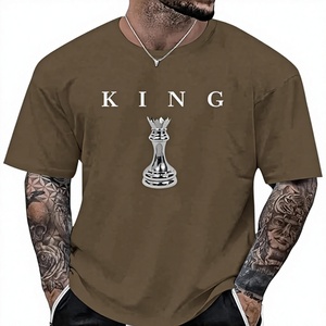 T-shirt pour homme à coupe ample et épaules tombantes, imprimé graphique personnalisé, qualité supérieure, 100% coton épais 240 GSM, directement de l'usine - Product Image 1