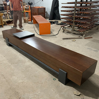 Banc de patio moderne en acier inoxydable pour l'extérieur, capacité 4 places, résistant à l'eau, durable, pour villa, cour, centre commercial, parc