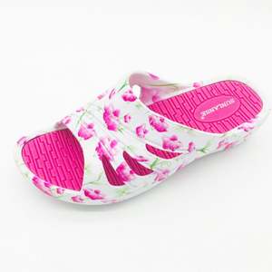 <span class=keywords><strong>Sandalias</strong></span> de plataforma de tacón alto con estampado de flores para mujer, zapatillas hawaianas de playa, deslizantes, calzado de EVA para exteriores, diseño de lujo - Product Image 2