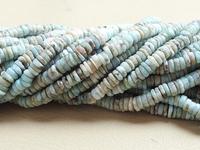 Perles en forme de roue de voiture en larimar bleu lisse et poli, 16 pouces, pierre faite à la main, fournitures pour grossistes, nouvelle arrivée