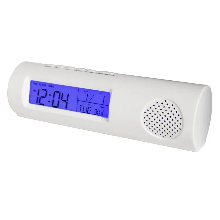 Thiết kế mới 3 trong 1 FM Đài phát thanh đèn pin màu xanh LED Đèn nền kỹ thuật số lịch đồng hồ báo thức