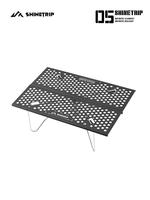 Table pliante rectangulaire moderne en alliage d'aluminium ultralégère, portable, multifonctionnelle, mini, pour l'extérieur