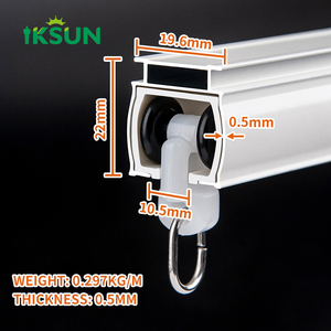 Iksun Aluminium Alloy Extrusion <b>Ceiling</b> Mount Hospital Household S Fold Curtain Track Rail - Product Image 2