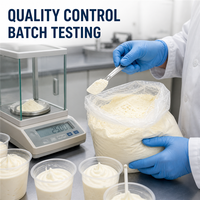 Préparation en poudre pour machine à crème glacée molle, conditionnement personnalisé en vrac de 25 kg, pour usage commercial