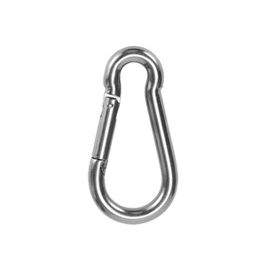 Logo personalizado Mosquetón ovalado de acero inoxidable DIN5299 <span class=keywords><strong>Clip</strong></span> de senderismo Mosquetón de escalada Gancho de resorte - Product Image 6