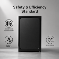 Minibar Eléctrico Portátil Profesional de 40L para Habitaciones de Hotel, Enfriador de Bebidas de Grado A con Eficiencia Energética