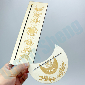 Support sphérique en bois pour cartes de tarot, décoration des phases lunaires, ornement d'autel de sorcellerie, étagère de méditation astrologique - Product Image 3
