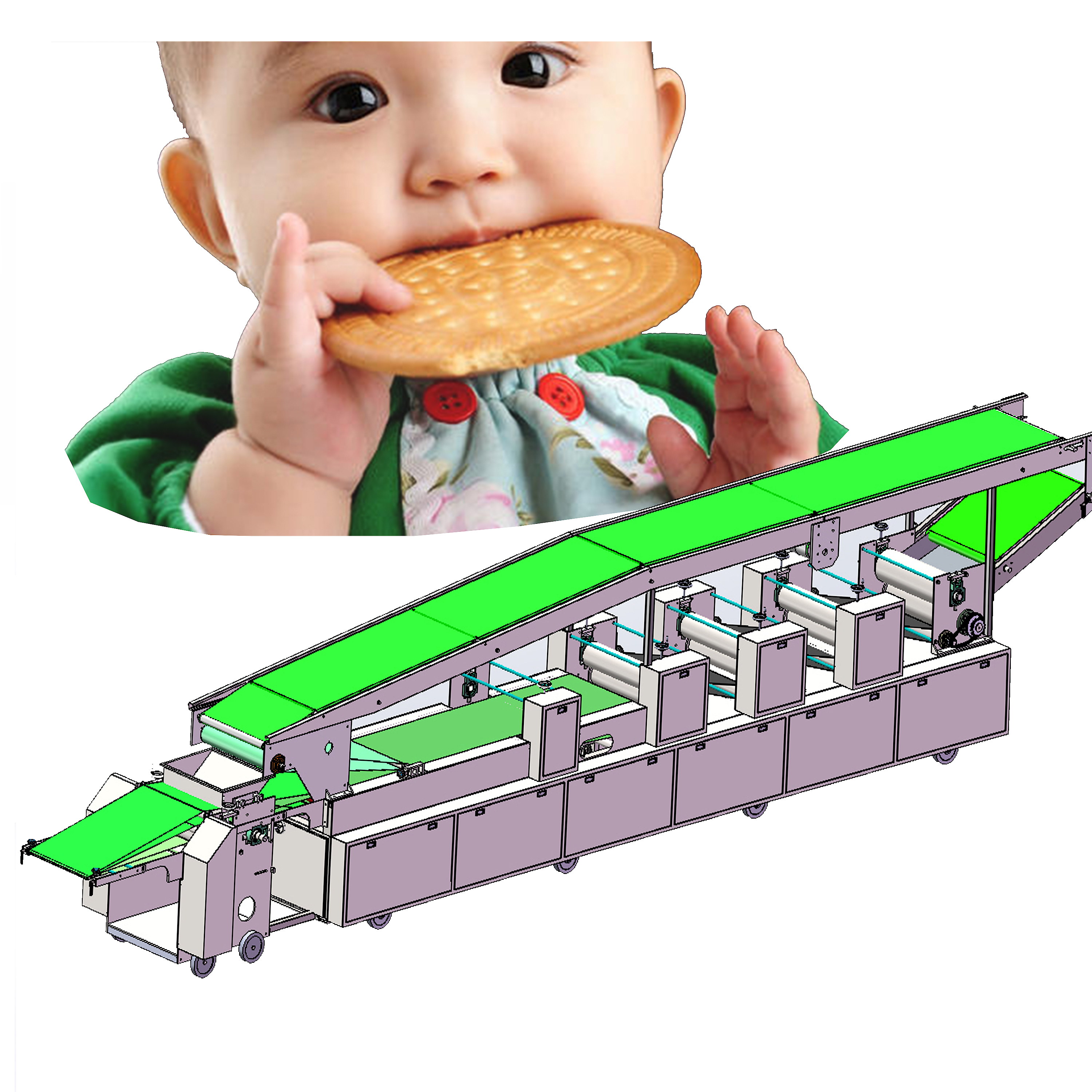 Multi flavor biscuit extruder biscuit machine cream galletas dropping machines forming production line making machine