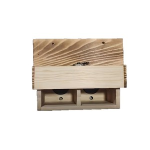 Caja de Madera Sólida para Nido de Pájaros, Rectangular, 18x14x8.2cm, Ligeramente Calcinada, para Cría de Loros en Exteriores - Product Image 4