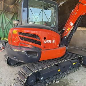 Excavatrice Kubota U55-5 d'occasion pour travaux d'aménagement paysager municipal, pipelines agricoles, excavatrice compacte en excellent état - Product Image 2