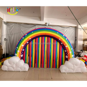 قوس هوائي قابل للنفخ على شكل سحابة ملونة، قوس قزح صغير - Product Image 5
