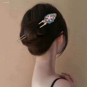 Chinese Style butterfly <b>Flower</b> Hairpin Butterfly Enamel Hair Stick Hair Chop <b>Sticker</b> for Women Bu Yao Hair Accessory for Hanfu - Product Image 3