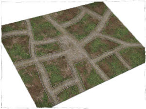 4 FT * 4 FT City ruins Street Ruins Double-sided heat transfer Game <span class=keywords><strong>warhammer</strong></span> <span class=keywords><strong>battle</strong></span> pad - Product Image 4