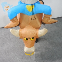 Costume gonflable amusant pour adulte à chevaucher un taureau pour Halloween, Noël, la Saint-Valentin, taille plus, livraison rapide