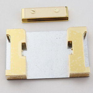 H-Lock <b>Bag</b> Hardware <b>Accessory</b> 50x29.8mm Gold Stainless Steel I-Shaped Lock For Handbags - Product Image 3