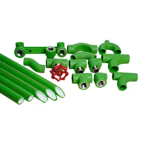 Yeşil plastik tüp S4 16 Bar PN16 1.6Mpa 16*2.0mm ev kullanımı plastik PPR boru ve parçaları 16mm içme suyu için teslimat