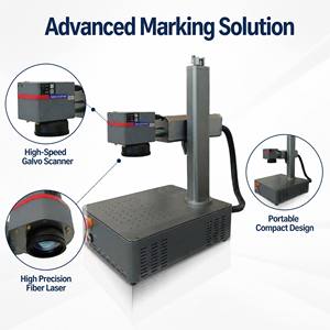 เครื่องเลเซอร์ไฟเบอร์ CNC ขนาดเล็กแบบพกพา รุ่นใหม่ 20W/30W/50W รองรับไฟล์ DXF/BMP/AI แรงดันไฟฟ้า 110/220V สำหรับงานโลหะ งานฝีมือ จี้สแตนเลส ป้ายห้อยคอ - Product Image 2