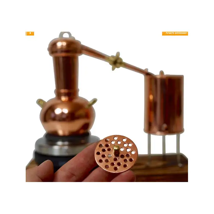 Personnalisé 200l/300l 6 ''20 plateaux plaque de cuivre cuivre colonne de distillation à reflux distillateur de vodka/gin