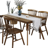 Nappe de table moderne brodée ajourée, anti-taches, imperméable, 100 % polyester, blanche, pour la maison