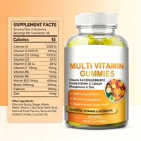 Bonbons gommeux multivitaminés Dayne Health Food, vitamines C, D, E, B6, Zn - Améliore l'immunité pour les personnes d'âge moyen et les personnes âgées, saveur fruitée, 60 unités