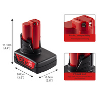 Batterie de perceuse sans fil 12V de remplacement 3000mAh, batterie d'outil électrique rechargeable pour 48-11-2411