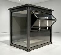 Quiosco Minorista con Ventana Abatible, Caseta Prefabricada para Cafetería, Bar, Tienda, Quiosco Minorista Personalizado con Ventana Abatible