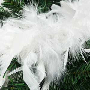 Écharpe longue en plumes de dinde teintes et duveteuses de 2 yards, personnalisée en gros, idéale pour les fêtes, mariages, carnavals et la décoration de costumes de scène - Product Image 2