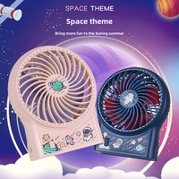 Mini-refroidisseur portable, thème astronaute, rechargeable USB, ventilateur de table portatif, mignon, pour extérieur, voiture, usage domestique, sur batterie