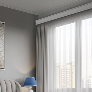 ZSHINE fabbrica vendita calda alluminio doppia tenda binari aste tendaggi Pelmet Valance Box per finestra - Product Image 6