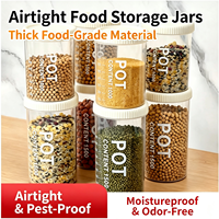 Conteneur de stockage alimentaire hermétique en PP de qualité alimentaire, transparent, pour céréales, épices, grains, pour réfrigérateur, organisateur d'armoire