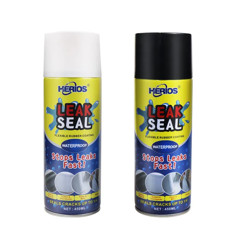 Black White Waterproof Leak Seal Repair Spray Cracks Leak Adhesive Sealant Water Proof Leak Repair Spray
