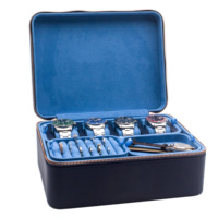 Boîte à bijoux de voyage en cuir personnalisée US Ice Box, étui de rangement pour accessoires, pendentifs, bracelets, colliers, grande valise portable pour montres