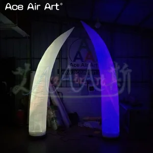 Aufblasbarer Beleuchtungs-Stoßzahn mit stehenden LED-Dekorationen für Hochzeits-oder Musik partys