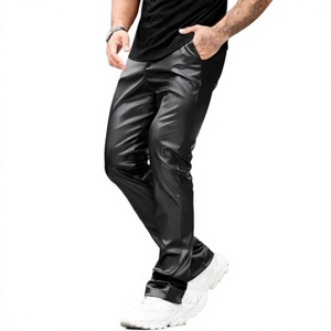 Pantalon en cuir pour homme de qualité supérieure, respirant, coupe droite, décontracté, léger, anti-plis, résistant à l'eau - Product Image 3