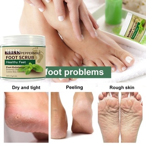 Gommage pour les pieds à la menthe poivrée biologique en gros, marque privée, 177 g - Soin exfoliant et lissant pour des pieds sains et doux - Product Image 4