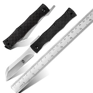 NEWOOTZ D2ZZ-FT Coltello Pieghevole Stile Giapponese EDC con Lama <span class=keywords><strong>Higonokami</strong></span> e Manico in Fibra di Carbonio, Coltello Tascabile per Sopravvivenza all'Aperto OEM - Product Image 1