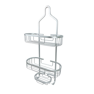 Bathroom <b>Shelf</b> Aluminum Oval Wall Mounted 2 Tier Minimalist Design For Bathroom Kitchen <b>Bedroom</b> - Product Image 4