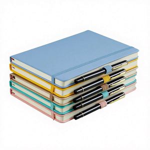 Carnets A5 en PU, couverture rigide, avec élastique, agenda d'activités pour le bureau, l'école, l'entreprise, logo personnalisé, vente en gros - Product Image 1