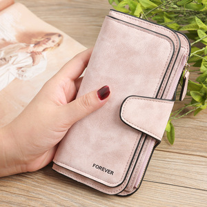 Cartera de Mano de Gran Capacidad para Dama al Por Mayor Estilo Coreano de Moda con Botón, Monedero con Cremallera para Señora, Cartera para Mujer Forever - Product Image 1