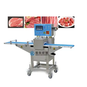 industrielle strapazierfähige fleischerei multifunktionale automatische knochensäge schwein ziege fleisch gefrorenes fleisch würfel schneidemaschine