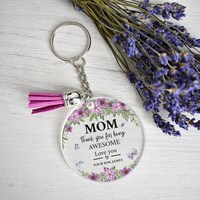 Disques acryliques vides de 30 mm pour porte-clés, cadeaux personnalisés pour la fête des mères, porte-clés ronds transparents et mignons en acrylique