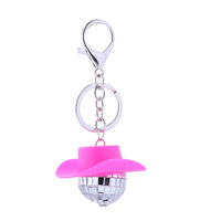 Porte-clés boule disco en verre fait main, style européen et américain, tendance, surface miroir, ornement à suspendre pour voiture, décorations de fête